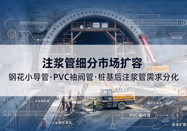 安源注浆管细分市场扩容，隧道钢花小导管、PVC 袖阀管、桩基后注浆管需求分化